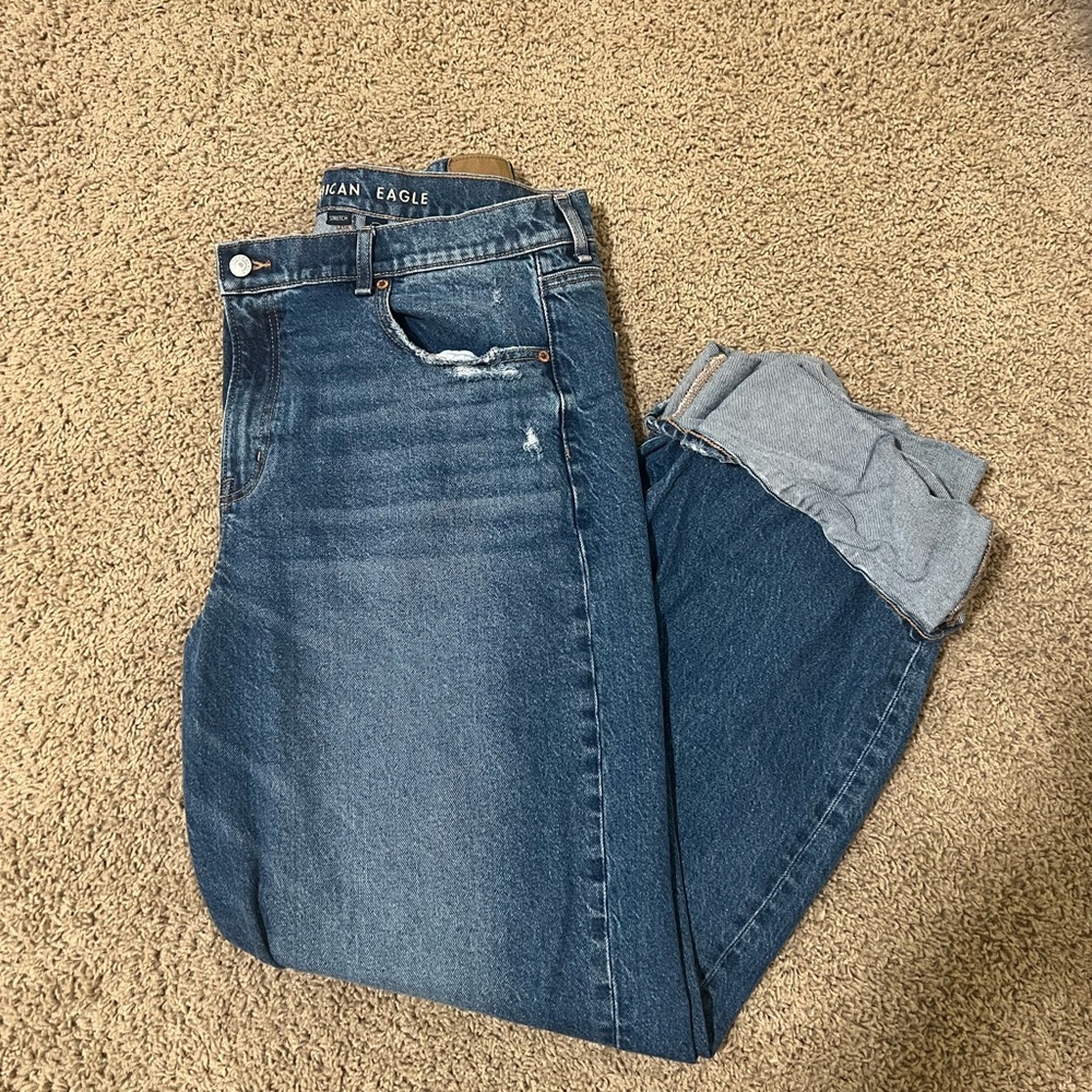American Eagle Stretch High-Waisted Wide-Leg Jeans
